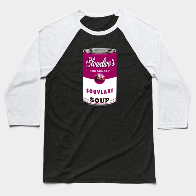 Souvlaki Soup Baseball T-Shirt by chilangopride